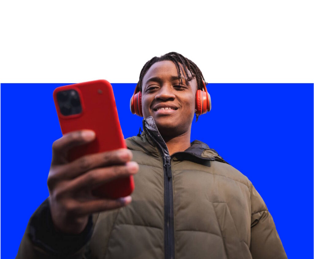 Person looking at mobile
