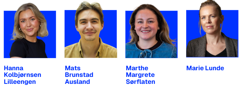 Hanna Kolbjørnsen Lilleengen, Mats Brunstad Ausland, Marthe Margrete Sørflaten, Marie Lunde. 
Ansatte i Tine